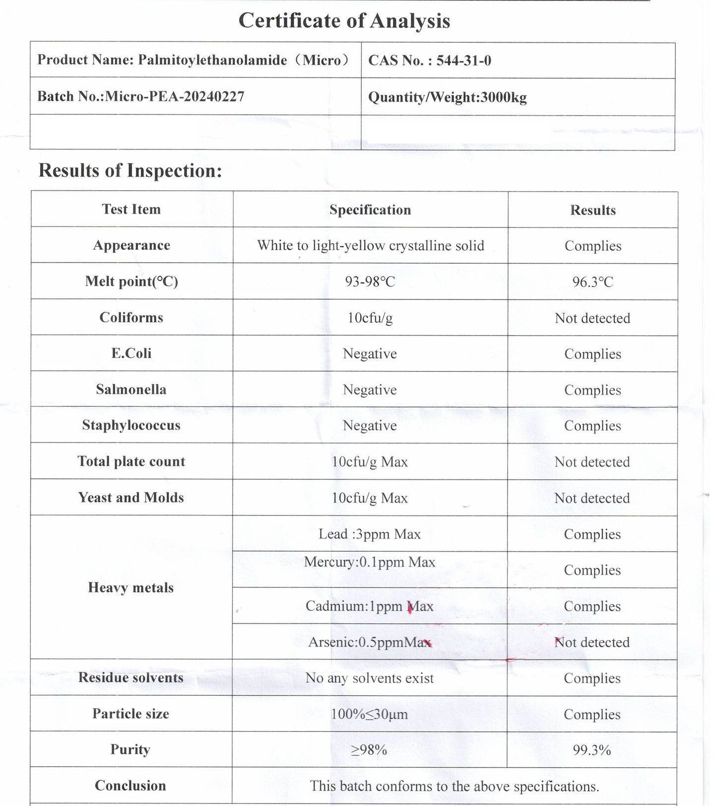 Palmitoylethanolamide (PEA)